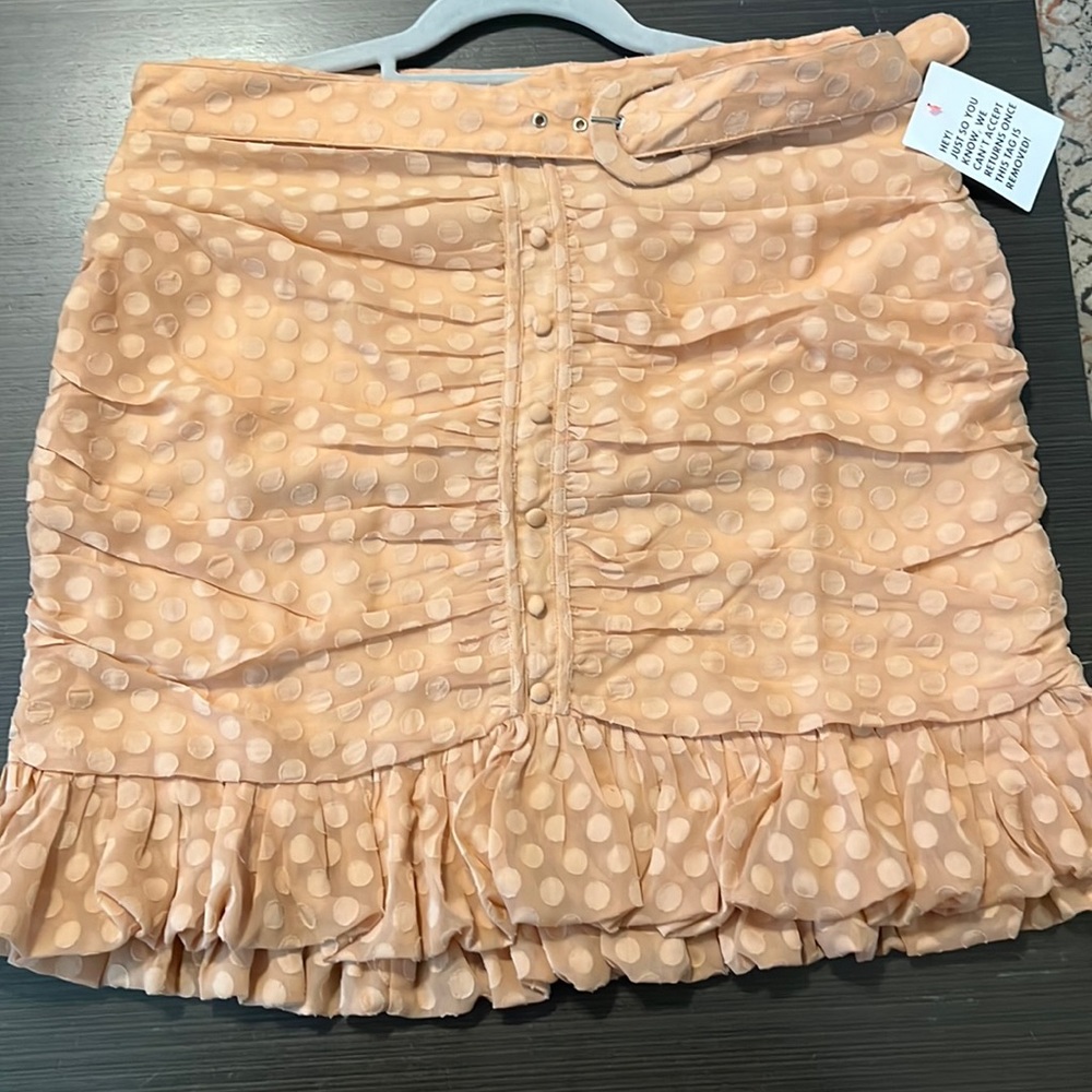 ASOS design peach dot mini skirt size 10